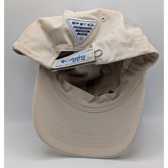 Columbia PFG Hat Cap Strap Back OSFM Unisex Khaki Tan Beige Fishing Hiking - Picture 4 of 5